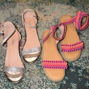 2 pair - girls size 2 shoes